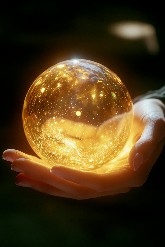 boule de cristal éclairé magasin ésotérique et produits de spiritualité