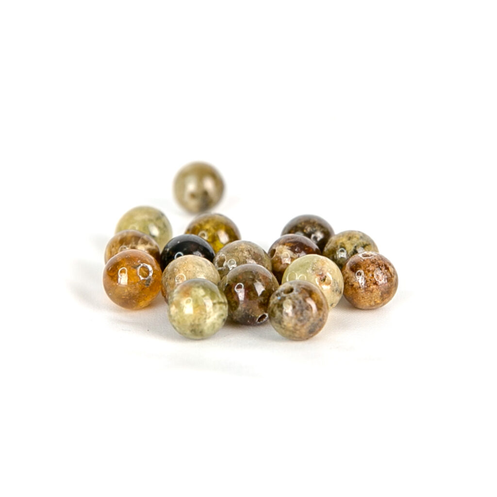 Perles Grenat Vert