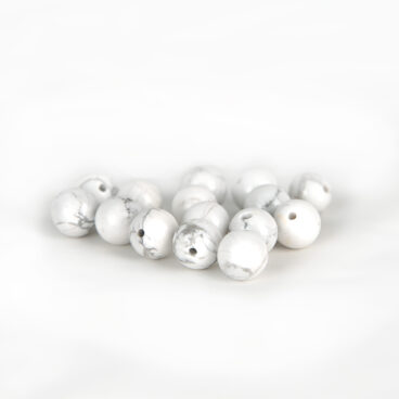 lot Perles Howlite pour bijoux DY apaisement et équilibre taille personnalisée taille 4 mm ou 8 mm