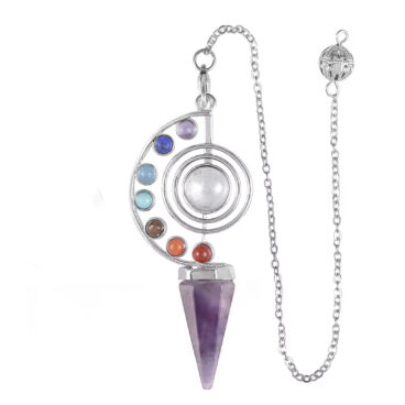 2Pendule reiki chakra Améthyste
