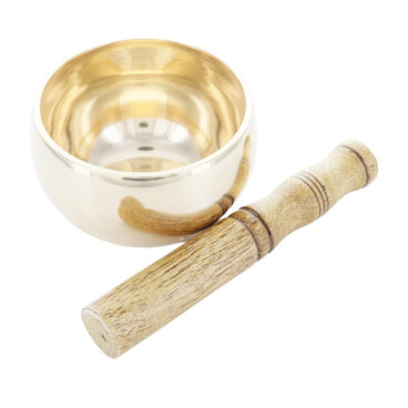 Bol chantant Tibetain traditionnel en laiton Ø 8,5 cm, poids 450 g