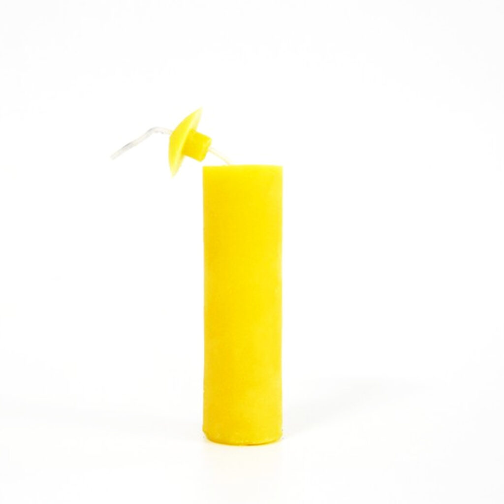 Bougie rituel wicca rites sacré Torpedo cire naturelle à remplir JAUNE