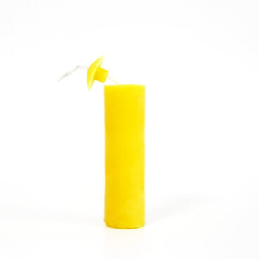 Bougie rituel wicca rites sacré Torpedo cire naturelle à remplir JAUNE