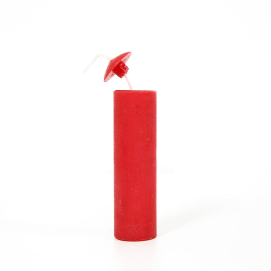 Bougie rituel wicca rites sacré Topedo cire naturelle à remplir rouge