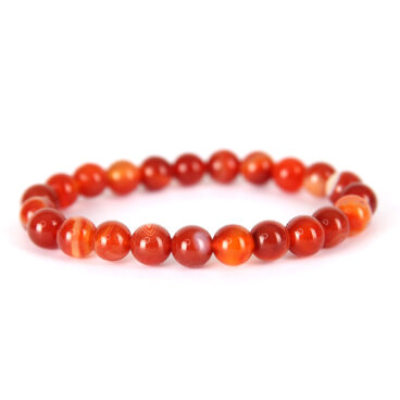 Bracelet femme 4 mm porté cornaline