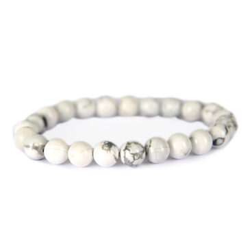 Bracelet Howlite 8 mm apaisement et équilibre taille personnalisée