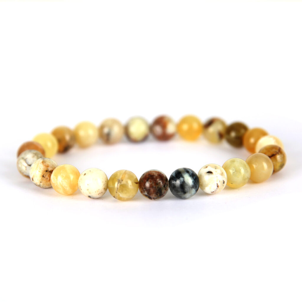 bracelet-8mm-Opale Jaune