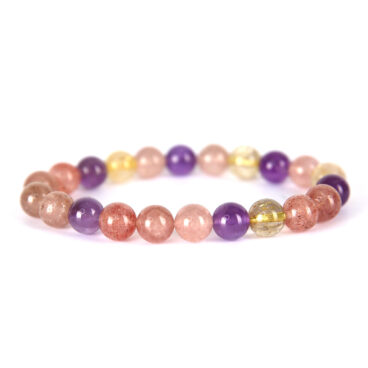 bracelet-8mm-Super Seven Amétrine