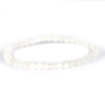 Bracelet perles mineraux 4 mm femme cristal de Roche