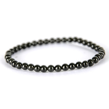 Bracelet perles mineraux 4 mm femme Obsidienne oeil céleste