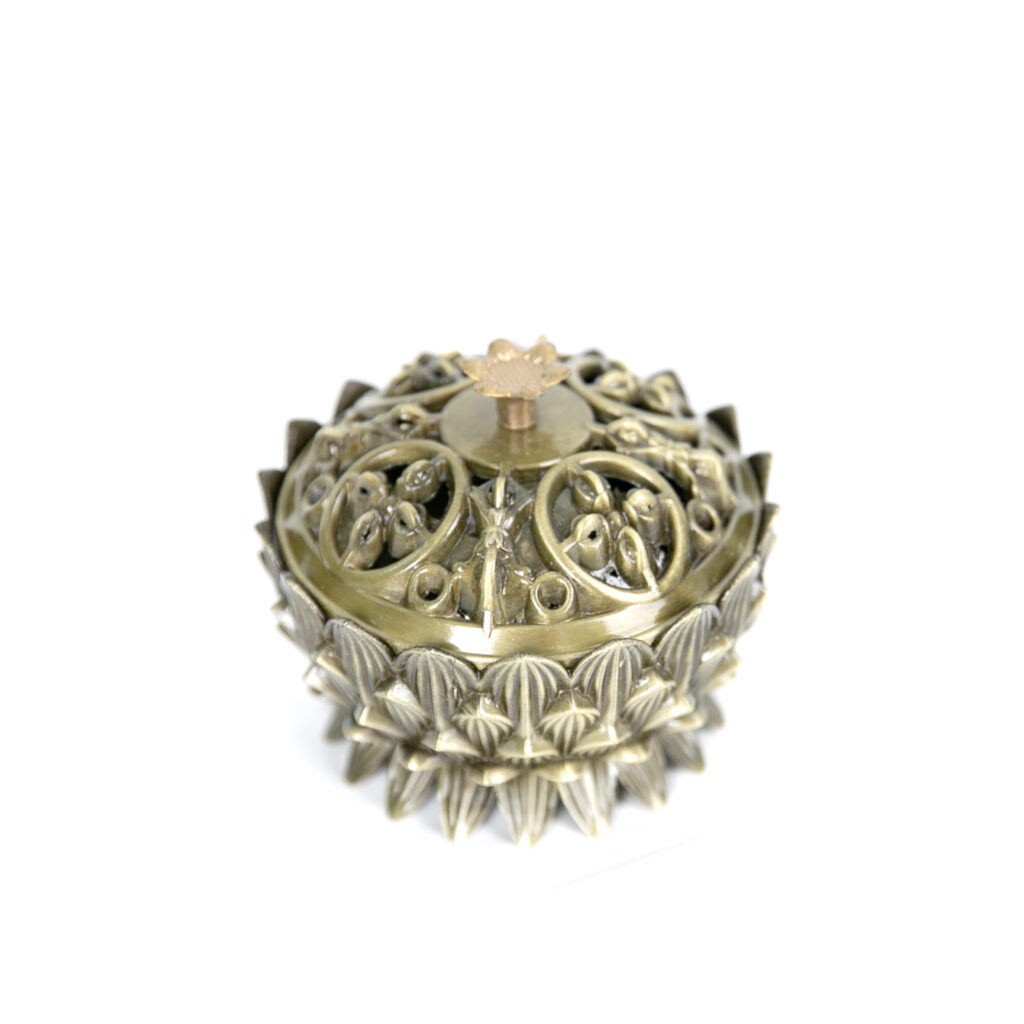 Brûle-encens Lotus Coloris Bronze Vieilli