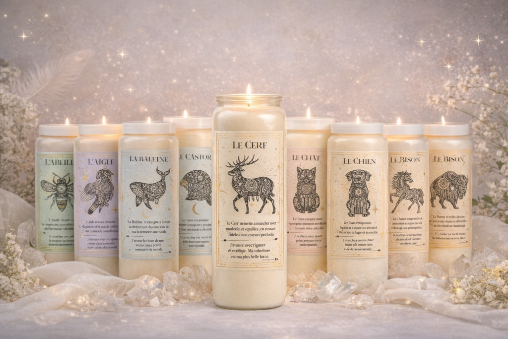 Bougies neuvaines 9 jours animaux totem