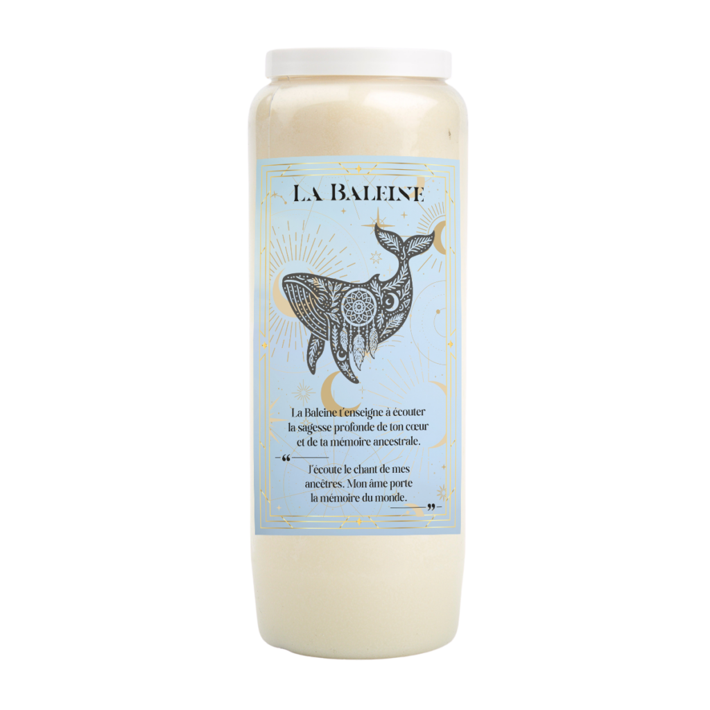 neuvaine baleine sagesse intuition bougie neuvaine baleine mémoire animal totem baleine spiritualité bougie ésotérique baleine connexion