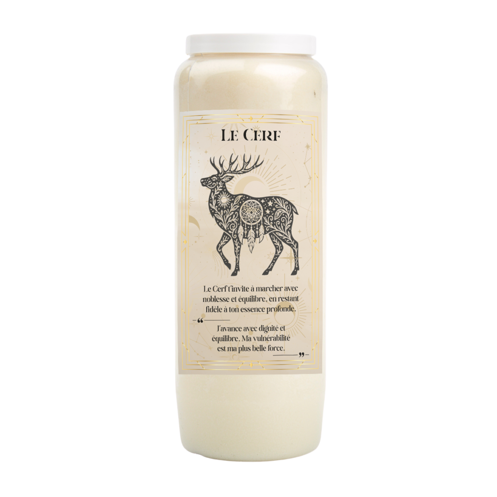 neuvaine cerf équilibre intérieur bougie neuvaine cerf noblesse animal totem cerf alignement bougie ésotérique cerf sérénité
