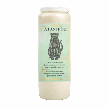 Neuvaine Animal Totem Panthère bougie rituel force intérieure