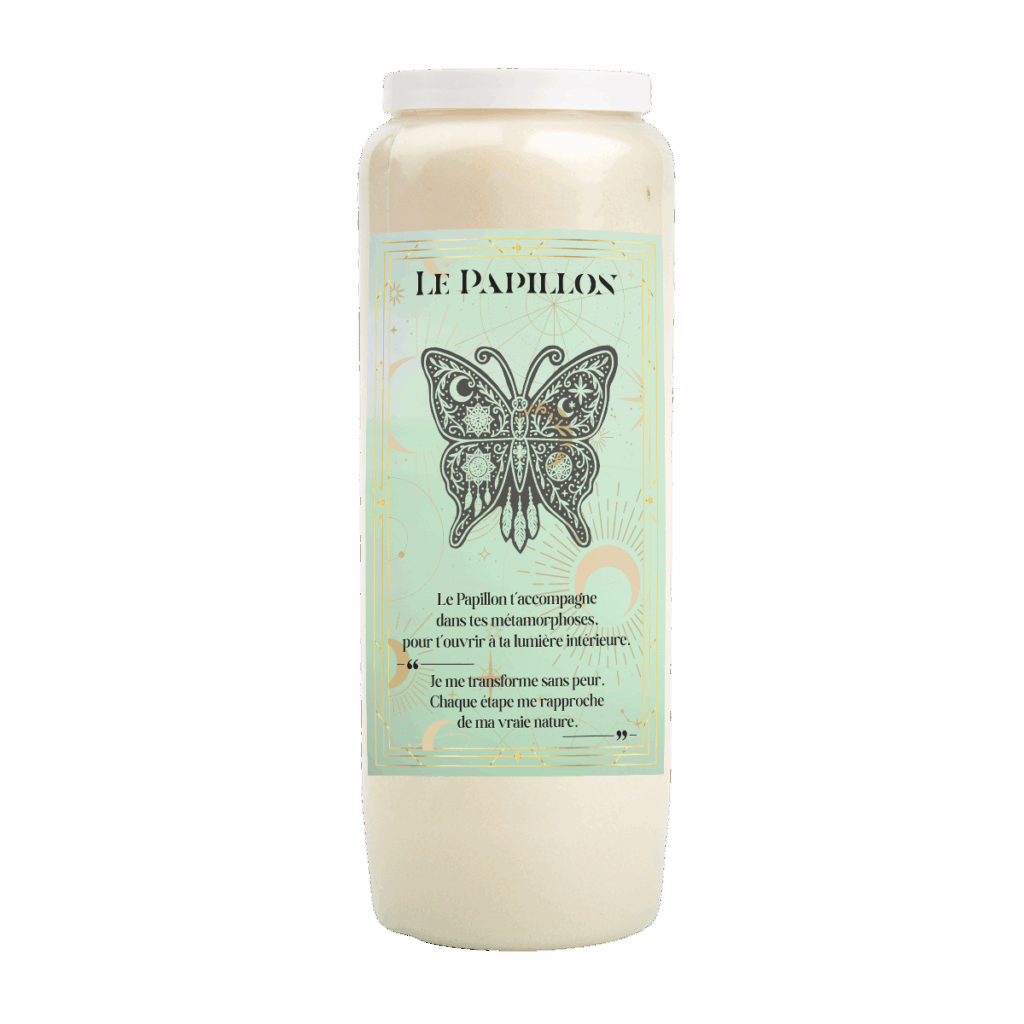 Neuvaine Animal Totem Papillon bougie rituel transformation