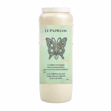 Neuvaine Animal Totem Papillon bougie rituel transformation