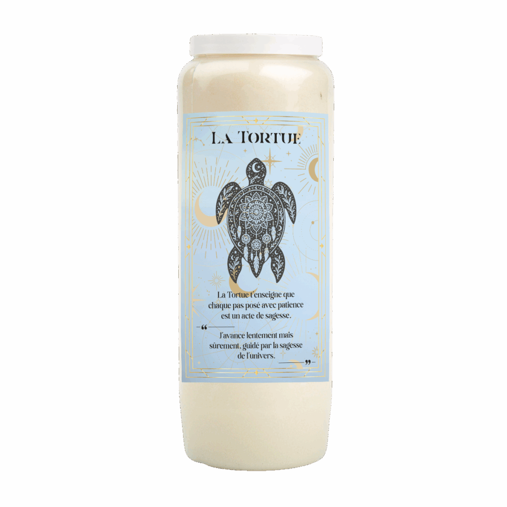 Neuvaine Animal Totem Tortue bougie rituel sagesse