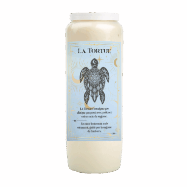 Neuvaine Animal Totem Tortue bougie rituel sagesse