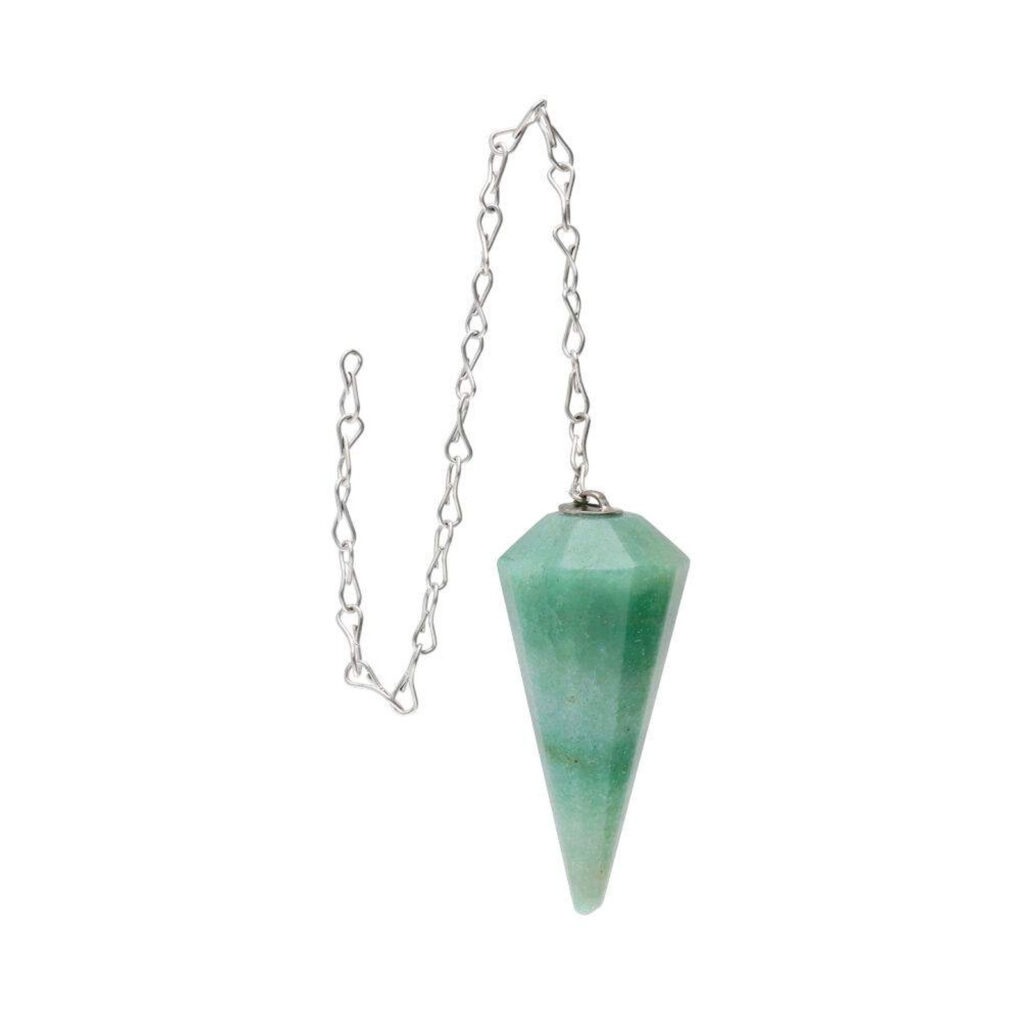pendule facettes pierre naturelle Aventurine verte