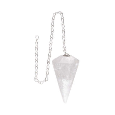 Pendule facettes pierre naturelle Cristal de roche