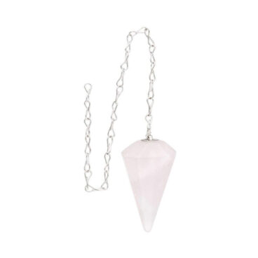 Pendule facettes pierre naturelle Quartz Rose