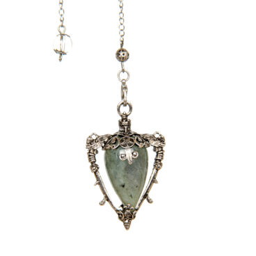 Pendule Wicca travaillé main en pierre naturelle Labradorite sorcière