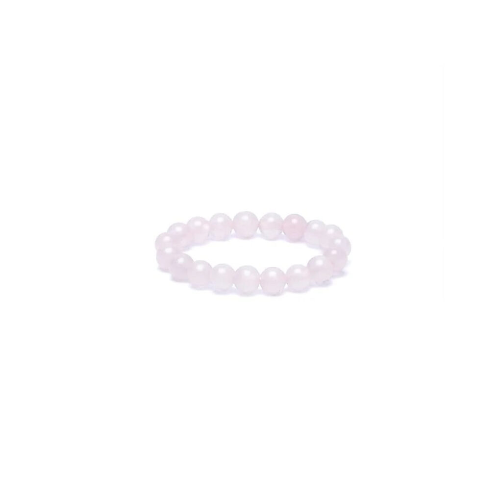 Bague élastique quartz rose -- 3mm