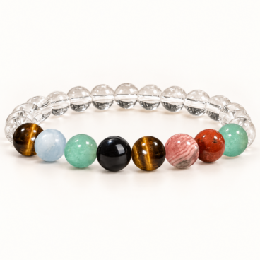Bracelet Chemin de Vie en cristal de roche personnalisé