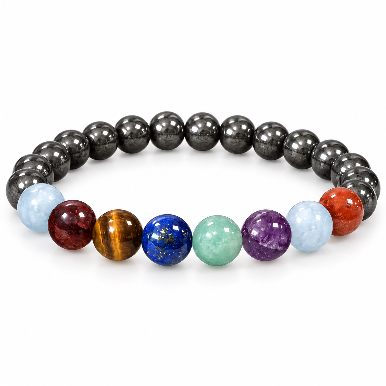 Bracelet Chemin de Vie Hématite en pierres naturelles 8 mm