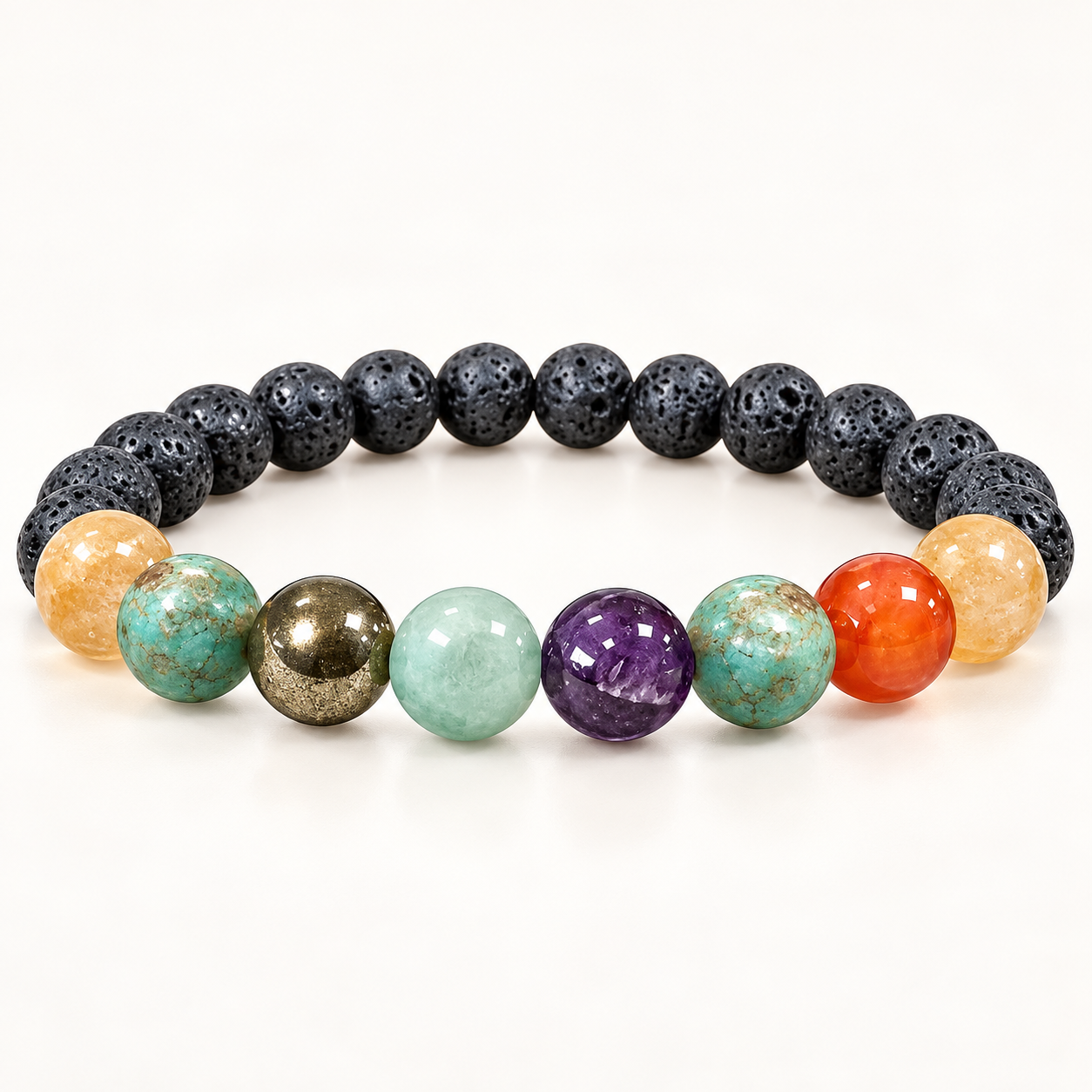 BRACELET PIERRE DE LAVE CHEMIN DE VIE