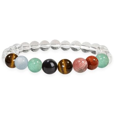 Bracelet Chemin de Vie en cristal de roche personnalisé
