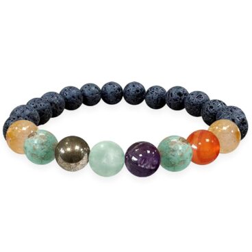 BRACELET PIERRE DE LAVE CHEMIN DE VIE