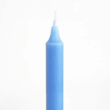 Chandelle 23 cm cire naturelle teinté dans la masse rites et rituels BLEU CLAIR1