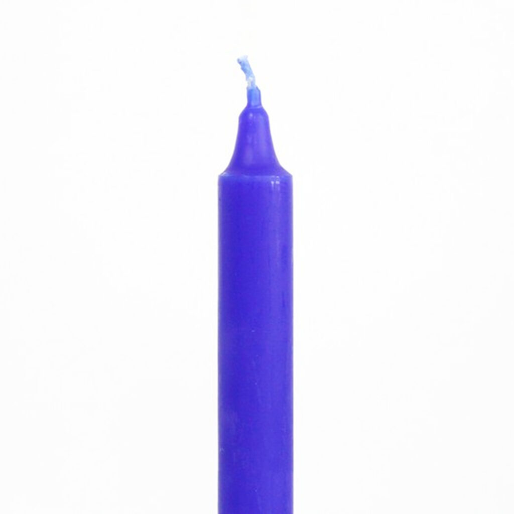 Chandelle 23 cm cire naturelle teinté dans la masse rites et rituels BLEU FONCÉ1
