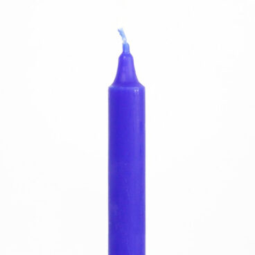 Chandelle 23 cm cire naturelle teinté dans la masse rites et rituels BLEU FONCÉ1