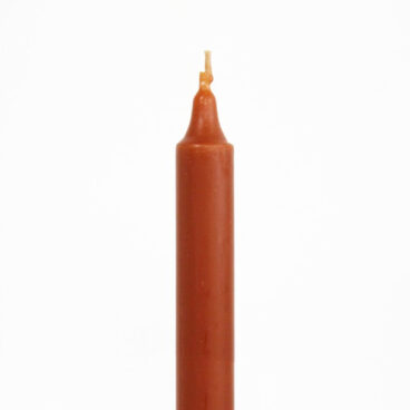 Chandelle 23 cm cire naturelle teinté dans la masse rites et rituels MARRON CLAI