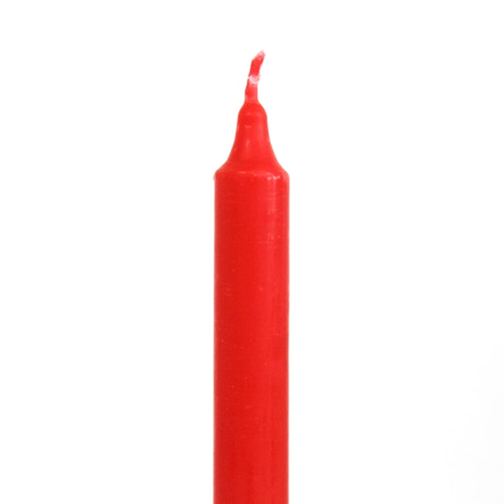 Chandelle 22 cm cire naturelle teinté dans la masse rites et rituels ROUGE1
