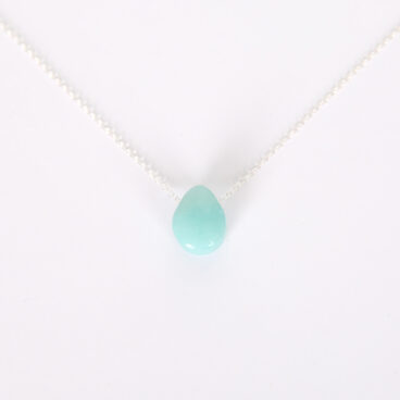 collier chaine argent goutte amazonite