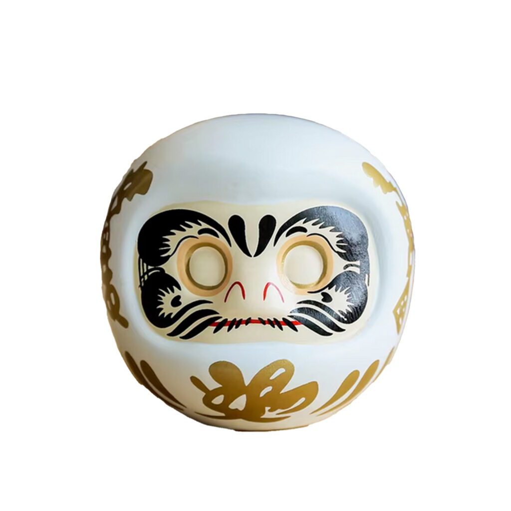 Daruma grand modele tirelire blanc