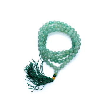 Mala Aventurine AA 108 perles + sachet de brocart -- 0.6 cm2