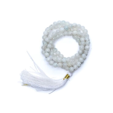 Mala pierre de lune AA 108 perles + sachet brocart -- 0.6 cm2