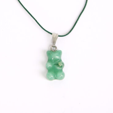 pendentif enfant bonbon ourson aventurine verte