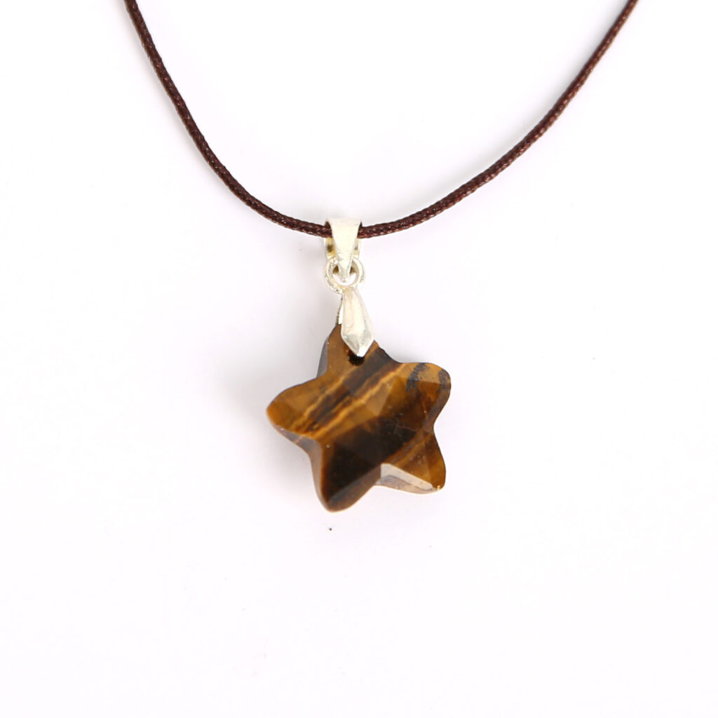 pendentif enfant etoile oeil de tigre