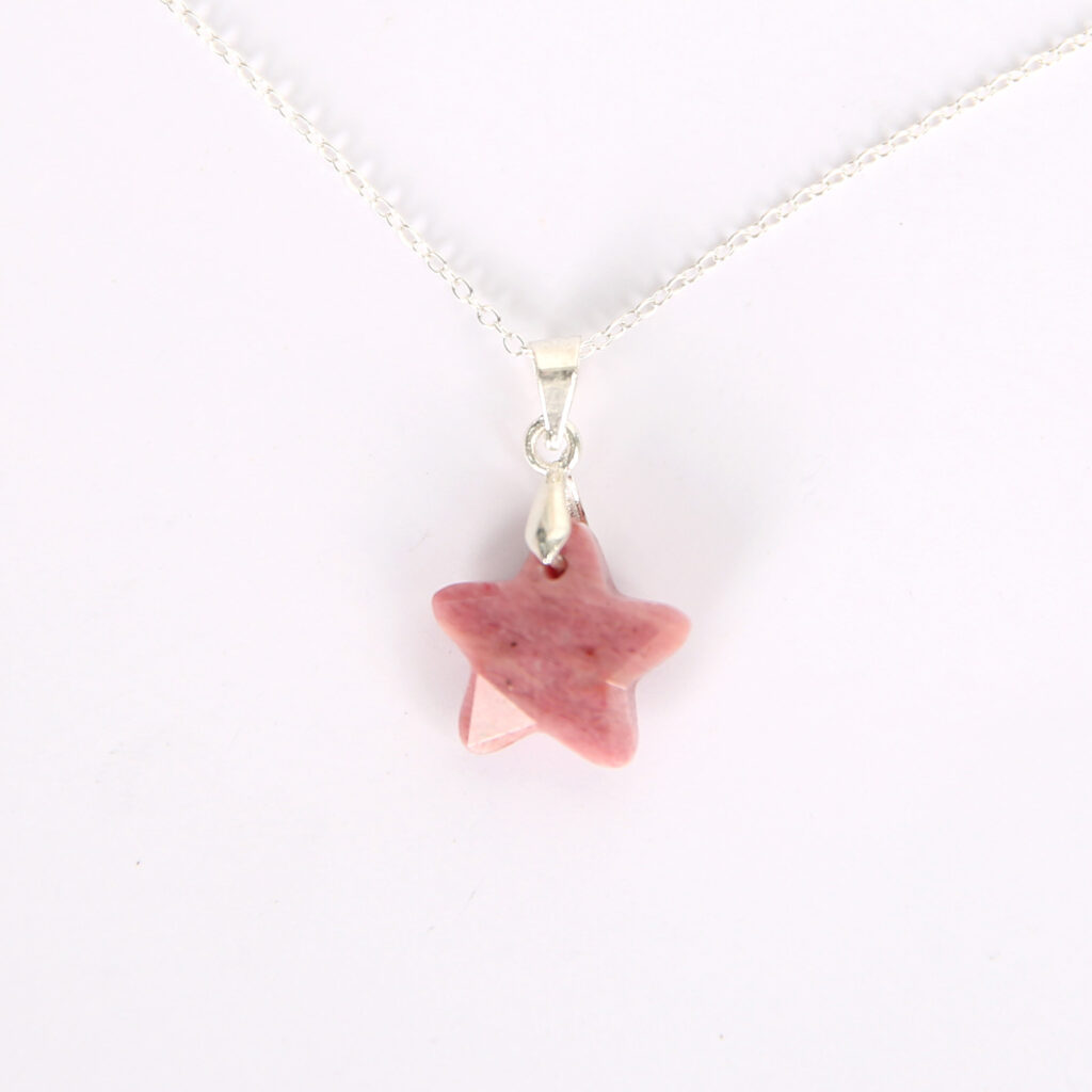 pendentif enfant etoile rhodochrosite
