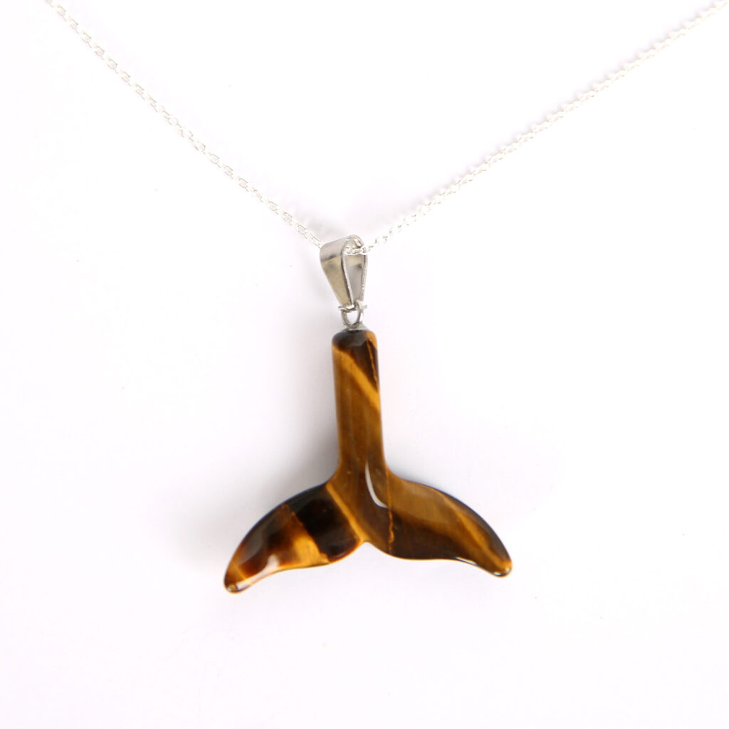 pendentif enfant queue de baleine oeil de tigre