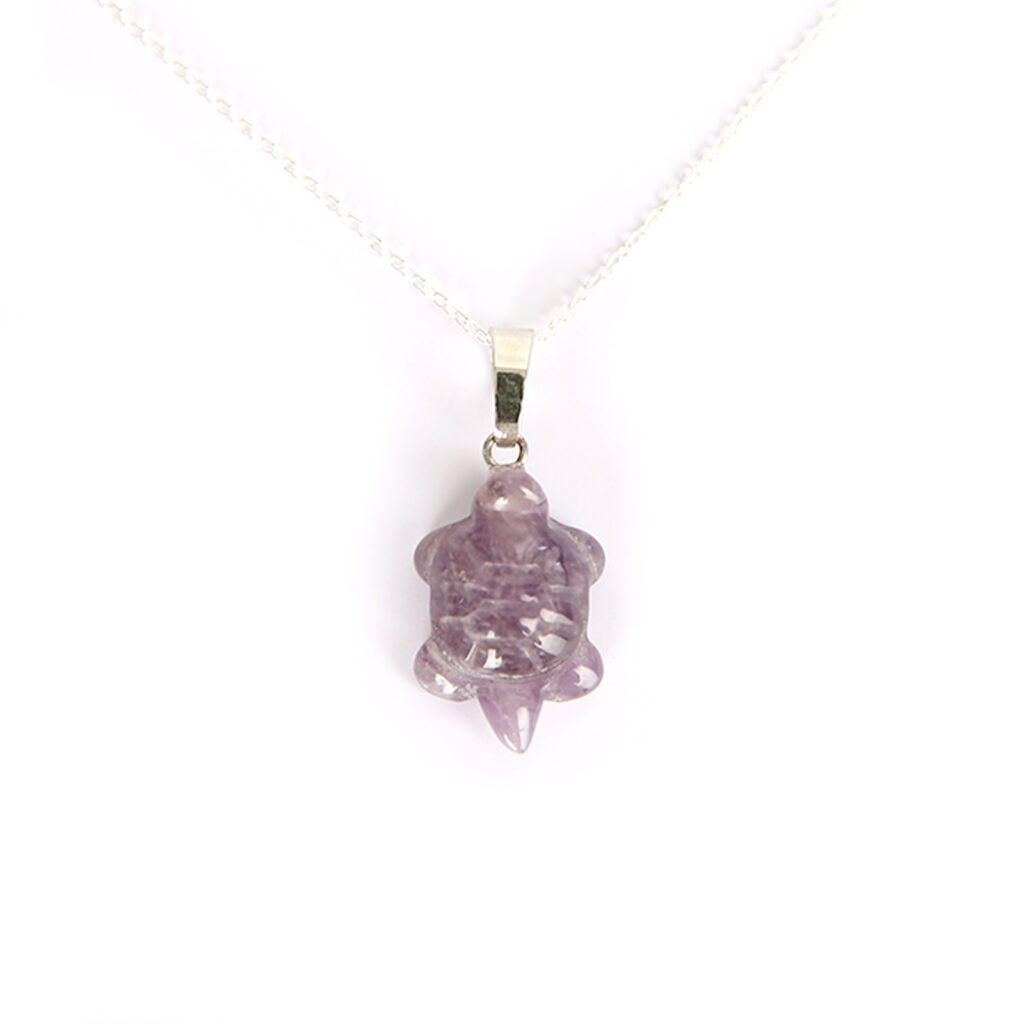 pendentif enfant tortue améthyste