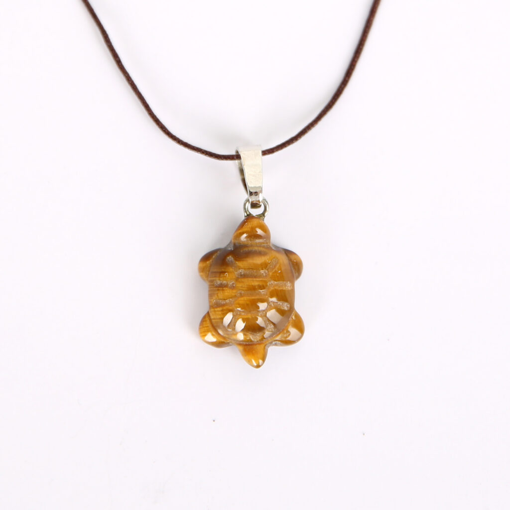 pendentif enfant tortue oeil de tigre