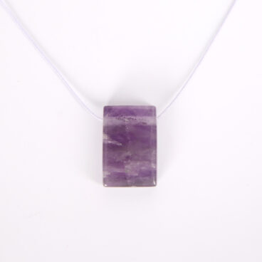 pendentif rectangle améthyste naturelle