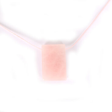 pendentif rectangle quartz rose naturelle